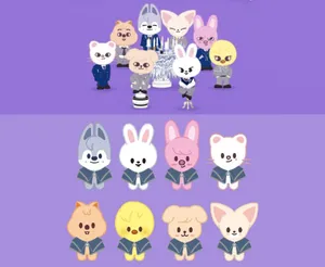 Skzoo Charactersin Uniforms Wallpaper