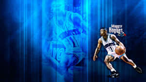 Slam Dunk With A Blue Basketball Wallpaper