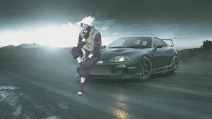 Slate Black Supra Kakashi Jdm Anime Wallpaper