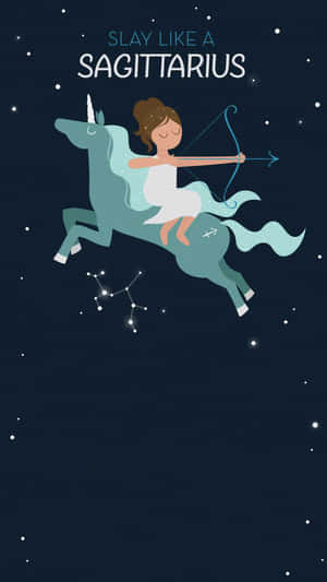 Slay Like A Cute Sagittarius Wallpaper