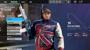 Sledge, The Powerful Attacker From Rainbow Six Siege, In Action Wallpaper