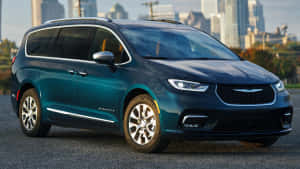 Sleek 2020 Chrysler Pacifica In Pristine Cityscape Wallpaper