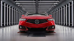 Sleek 2021 Acura Tlx In Action Wallpaper