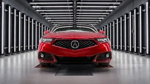 Sleek 2021 Acura Tlx In Action Wallpaper