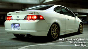 Sleek Acura Rsx Type-s In Action Wallpaper