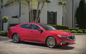 Sleek Acura Tlx In Motion On A Scenic Route Wallpaper