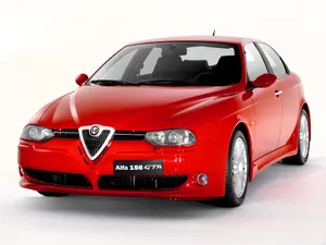 Sleek Alfa Romeo 156 Sports Sedan On The Move Wallpaper