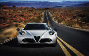 Sleek Alfa Romeo 4c On The Open Road Wallpaper