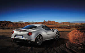 Sleek Alfa Romeo 4c On The Road Wallpaper