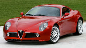 Sleek Alfa Romeo 8c Competizione In High Definition Wallpaper