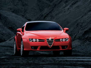 Sleek Alfa Romeo Brera In Action Wallpaper