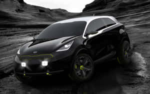 Sleek And Captivating Kia Niro On A Scenic Drive Wallpaper