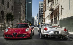 Sleek And Elegant Alfa Romeo 4c Sports Car Wallpaper