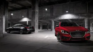 Sleek And Elegant Genesis G80 On The Road Wallpaper