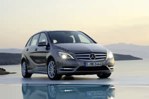 Sleek And Elegant Mercedes-benz B-class On The Road Wallpaper