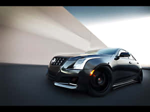 Sleek And Luxurious Cadillac Ats In Motion Wallpaper