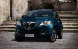 Sleek And Luxurious Lancia Ypsilon In Black Wallpaper