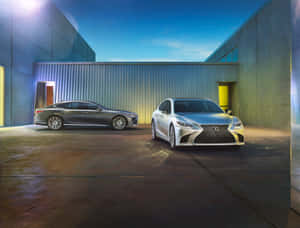 Sleek And Luxurious Lexus Ls 500 In Vibrant City Setting Wallpaper