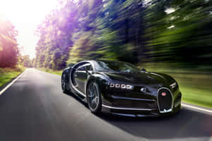 Sleek And Powerful Bugatti Chiron In Its Element Wallpaper