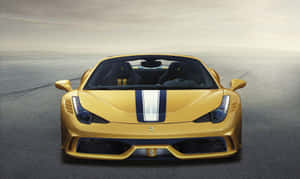 Sleek And Powerful Ferrari 458 Speciale In Action Wallpaper