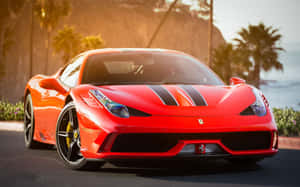 Sleek And Powerful Ferrari 458 Speciale Wallpaper