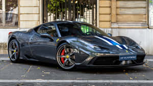 Sleek And Powerful Ferrari 458 Speciale On Open Road Wallpaper