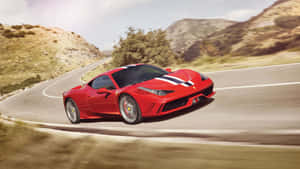 Sleek And Powerful Ferrari 458 Speciale Wallpaper