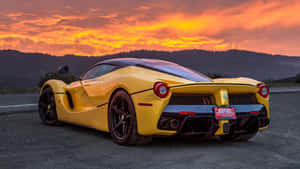 Sleek And Powerful Ferrari Laferrari In Action Wallpaper