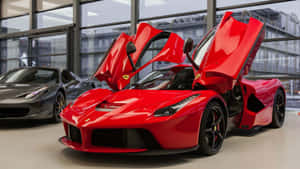 Sleek And Powerful Ferrari Laferrari In Action Wallpaper