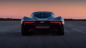 Sleek And Powerful Mclaren Speedtail On The Road Wallpaper