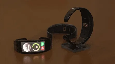 Sleek And Sophisticated - Modern Smartwatch On A Dark Background Wallpaper