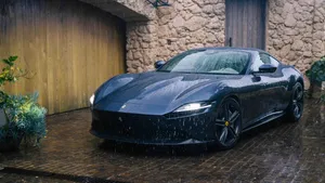 Sleek And Stunning Ferrari Roma In Action Wallpaper