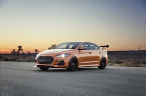 Sleek And Stunning Hyundai Elantra In Action Wallpaper