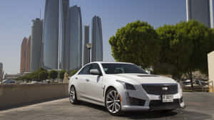 Sleek And Stylish 2020 Cadillac Ats On The Highway Wallpaper