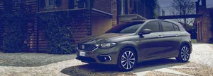 Sleek And Stylish 2021 Fiat Tipo On The Road Wallpaper