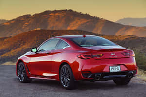 Sleek And Stylish 2022 Infiniti Q60 In Action Wallpaper