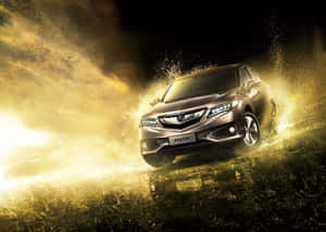 Sleek And Stylish Acura Rdx On The Road Wallpaper