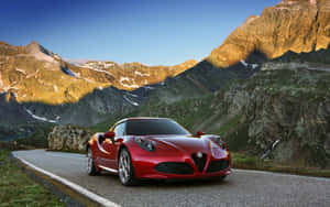 Sleek And Stylish Alfa Romeo 4c Sports Car Wallpaper