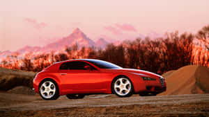 Sleek And Stylish Alfa Romeo Brera In High-resolution Wallpaper Wallpaper