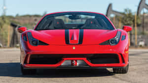 Sleek And Stylish Ferrari 458 Speciale In Action Wallpaper