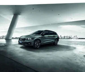 Sleek And Stylish Fiat Tipo On The Road Wallpaper