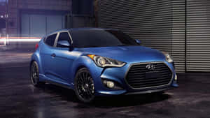 Sleek And Stylish Hyundai Veloster In Action Wallpaper