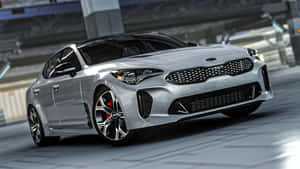 Sleek And Stylish Kia Stinger In Stunning Landscape Wallpaper