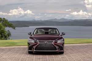 Sleek And Stylish Lexus Ls 500 In Vibrant Sunset Wallpaper