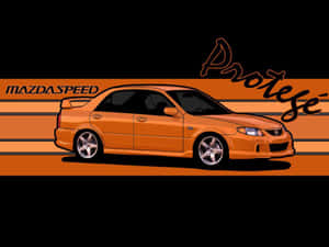 Sleek And Stylish Mazda Protege In High Resolution Wallpaper