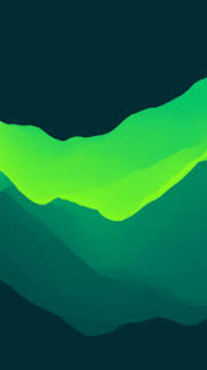 Sleek And Stylish Realme 7 In Green Abstract Design Wallpaper