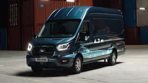 Sleek And Versatile Ford Transit In Urban Landscape Wallpaper