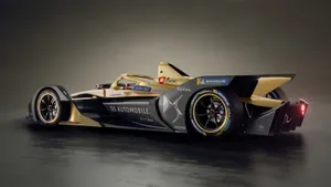 Sleek Black Ds Automobiles Car Parked At Sunset Wallpaper