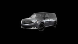 Sleek Black Ford Flex On A Scenic Road Wallpaper