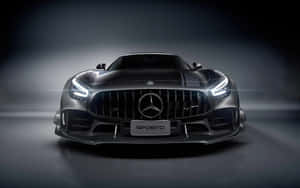 Sleek_ Black_ Mercedes_ Front_ View Wallpaper